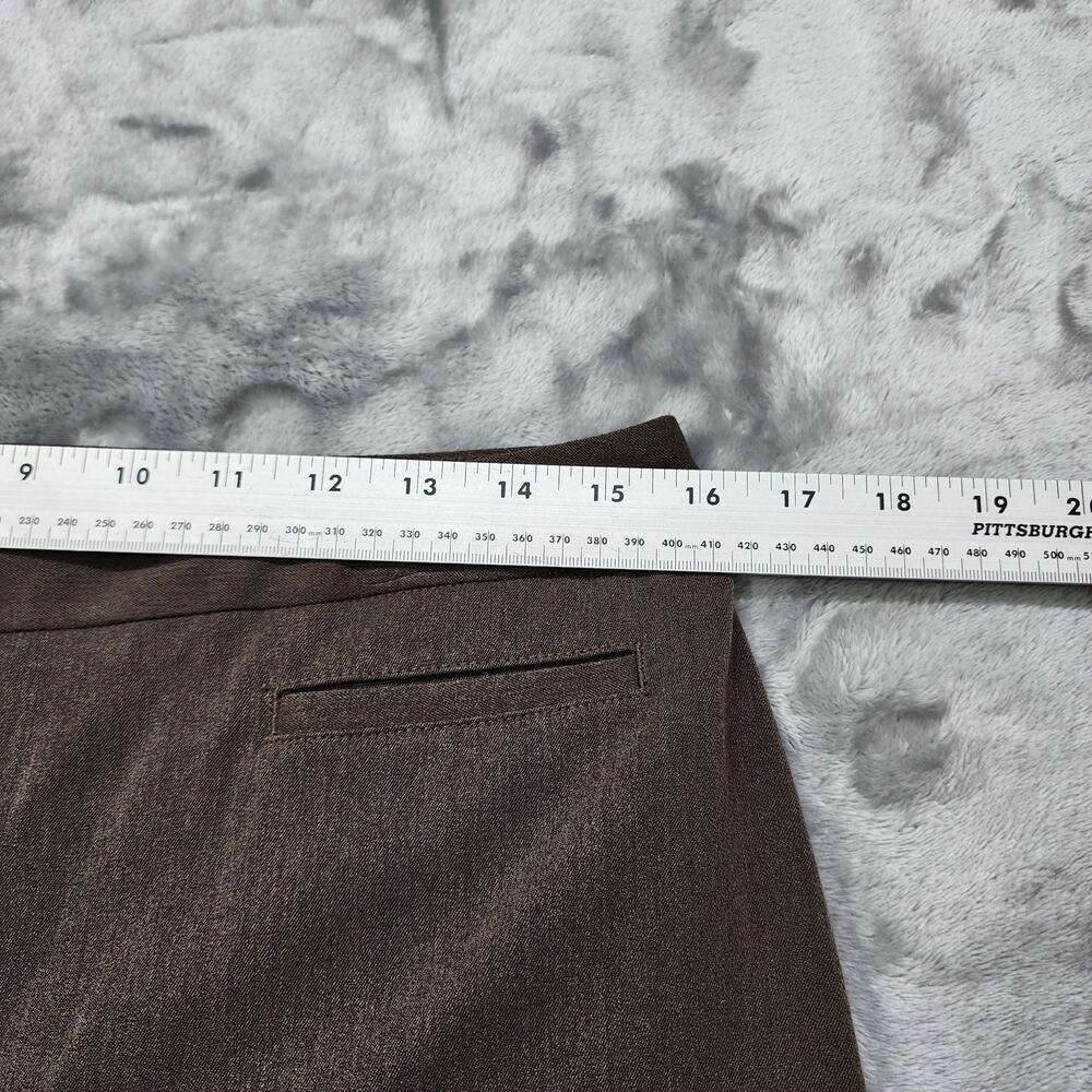 Liz Claiborne Pants Women 10 PETITE Brown Audra High Rise Wide Leg Trouser - Picture 8 of 12